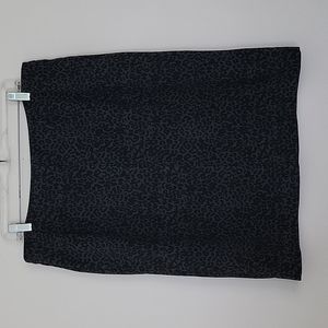 Alfani Black & Gray Animal Print Pencil Skirt 14